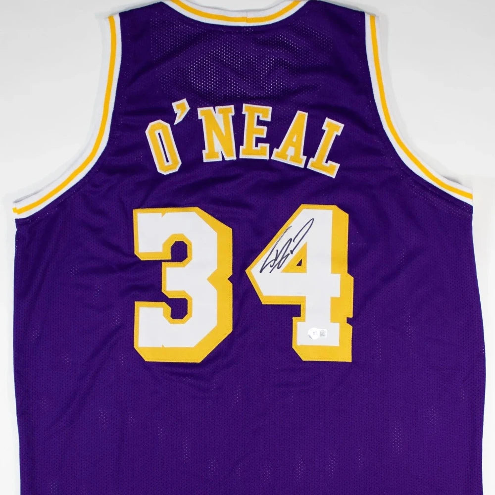 Shaquille O’Neal Signed Los Angeles Lakers Purple Jersey (Beckett Witness Certified)