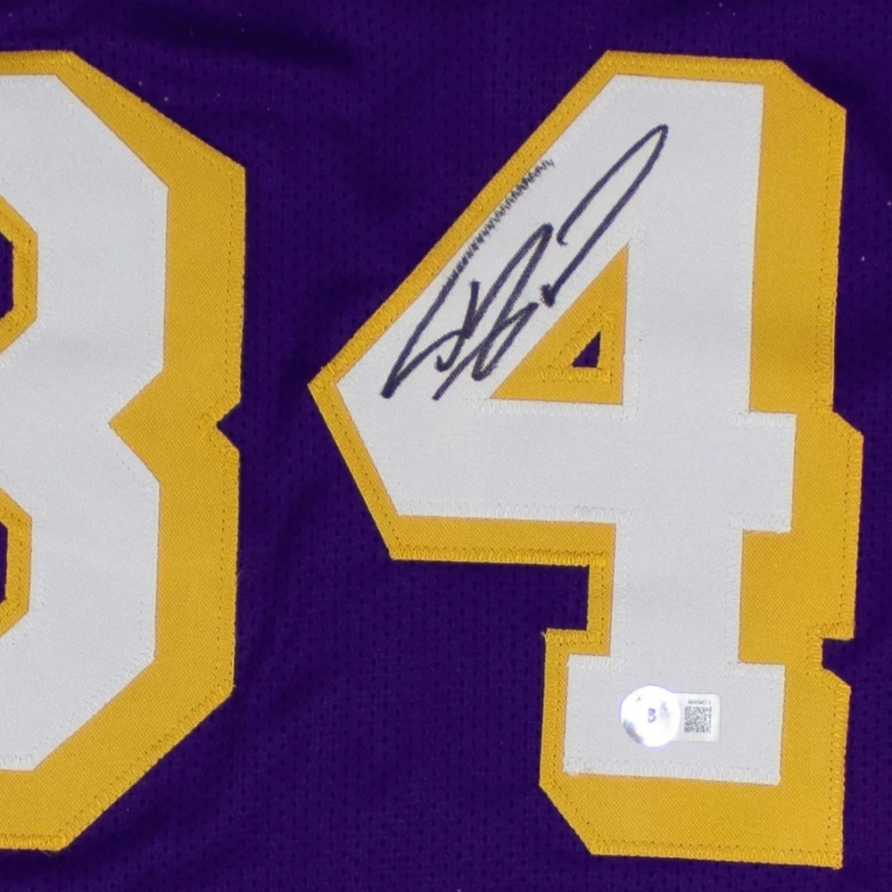 Shaquille O’Neal Signed Los Angeles Lakers Purple Jersey (Beckett Witness Certified)