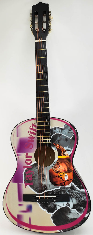 Taylor Swift Signed with a "Heart" Acoustic Guitar with "TLOAS" Insert Pickguard (JSA)