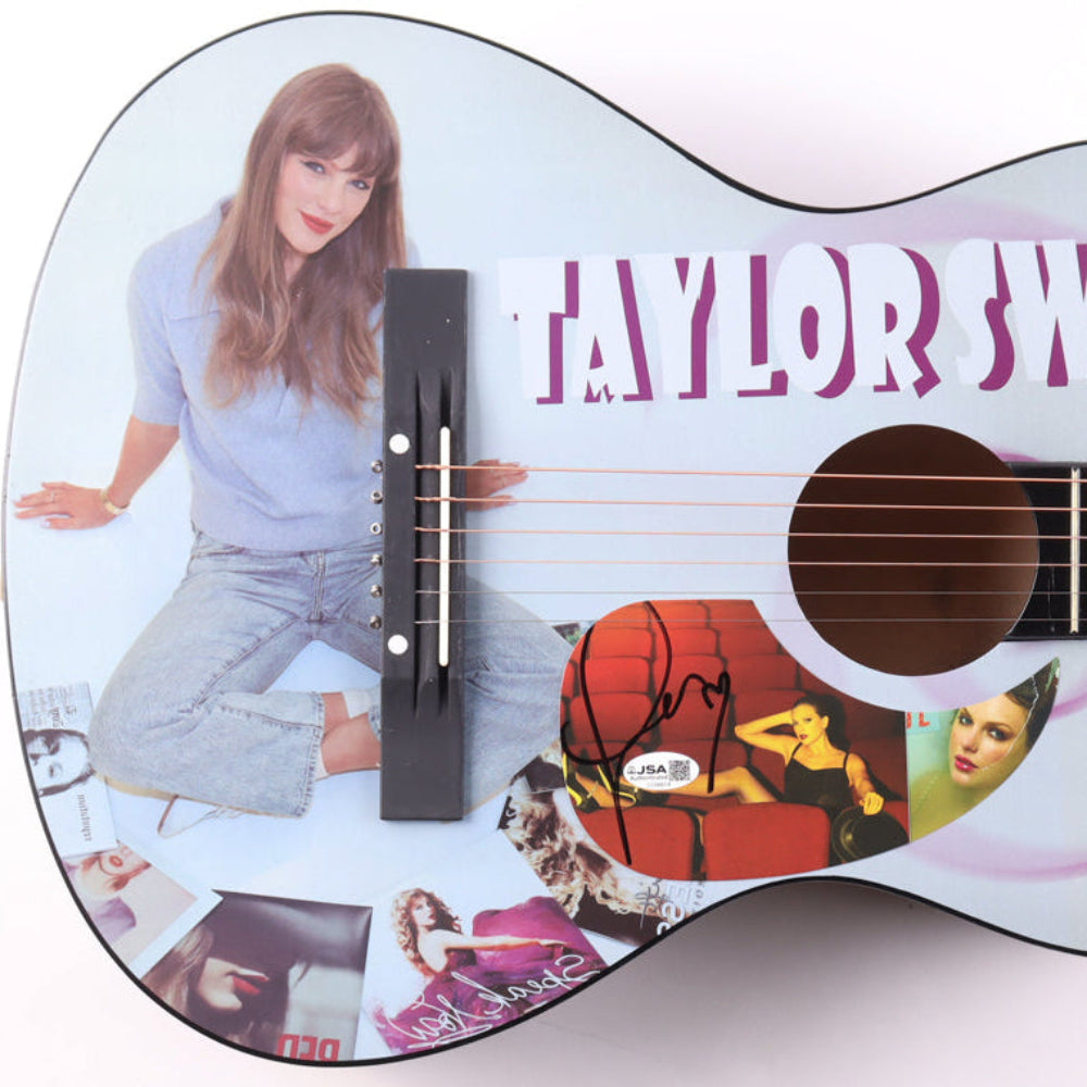 Taylor Swift Signed with a "Heart" Acoustic Guitar with "TLOAS" Insert Pickguard (JSA)