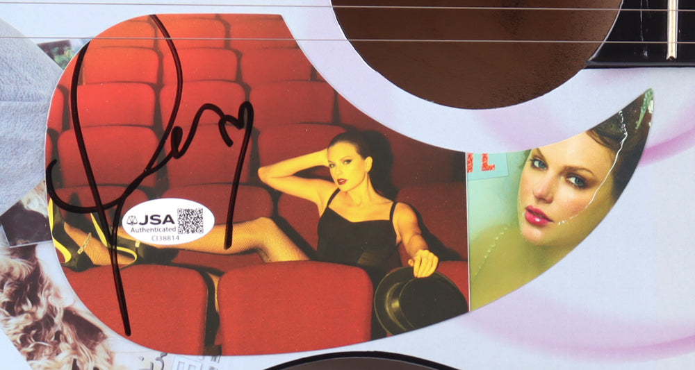 Taylor Swift Signed with a "Heart" Acoustic Guitar with "TLOAS" Insert Pickguard (JSA)