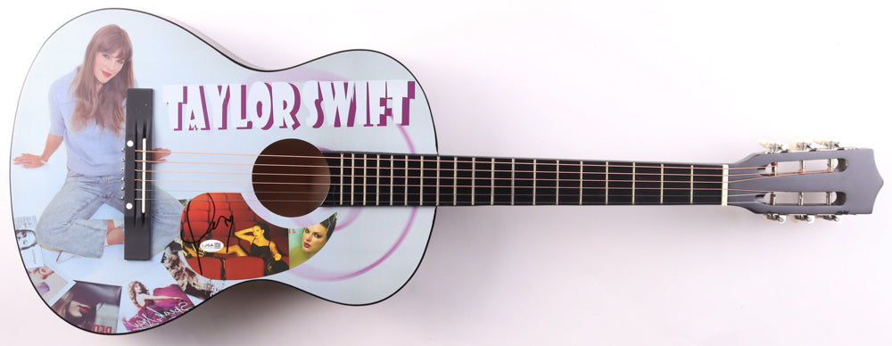 Taylor Swift Signed with a "Heart" Acoustic Guitar with "TLOAS" Insert Pickguard (JSA)