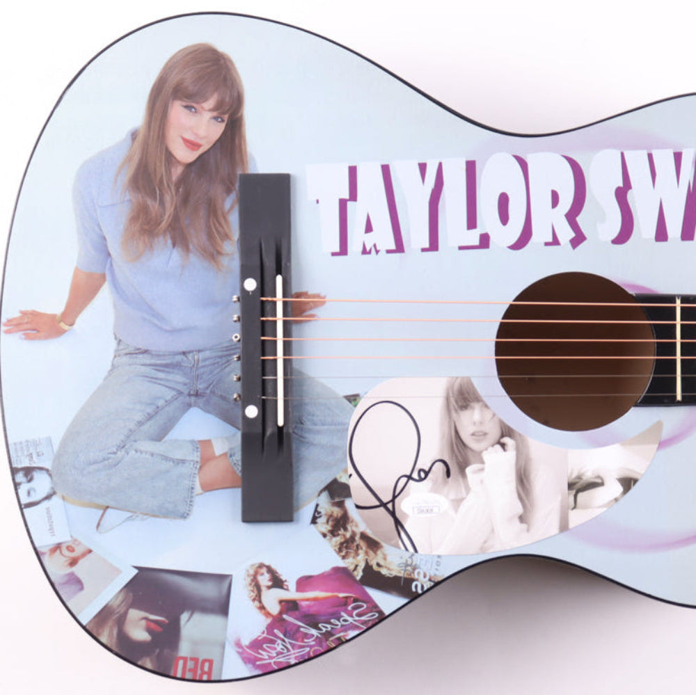 Taylor Swift Signed Acoustic Guitar with "TTPD" Insert Pickguard (JSA)