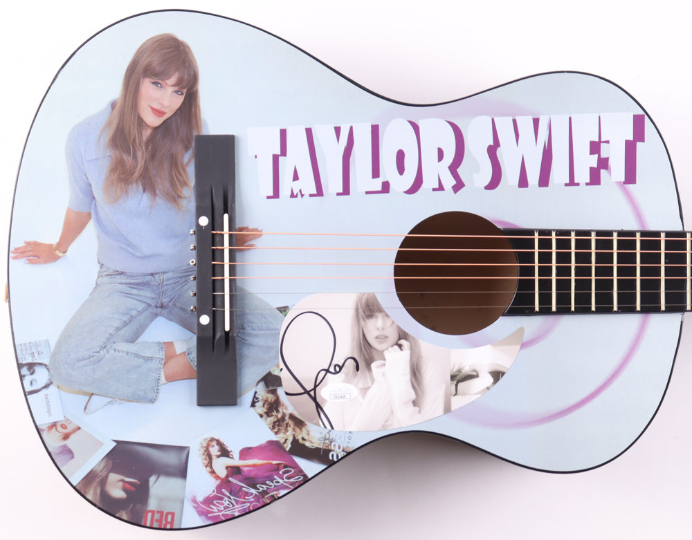 Taylor Swift Signed Acoustic Guitar with "TTPD" Insert Pickguard (JSA)