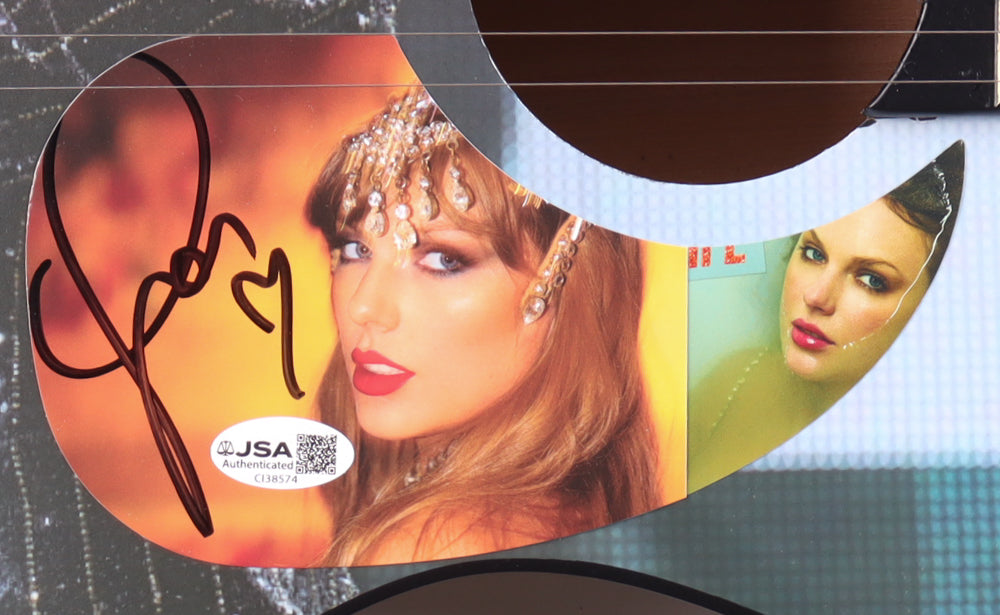 Taylor Swift Signed with a "Heart" Acoustic Guitar with "TLOAS" Insert Pickguard (JSA)