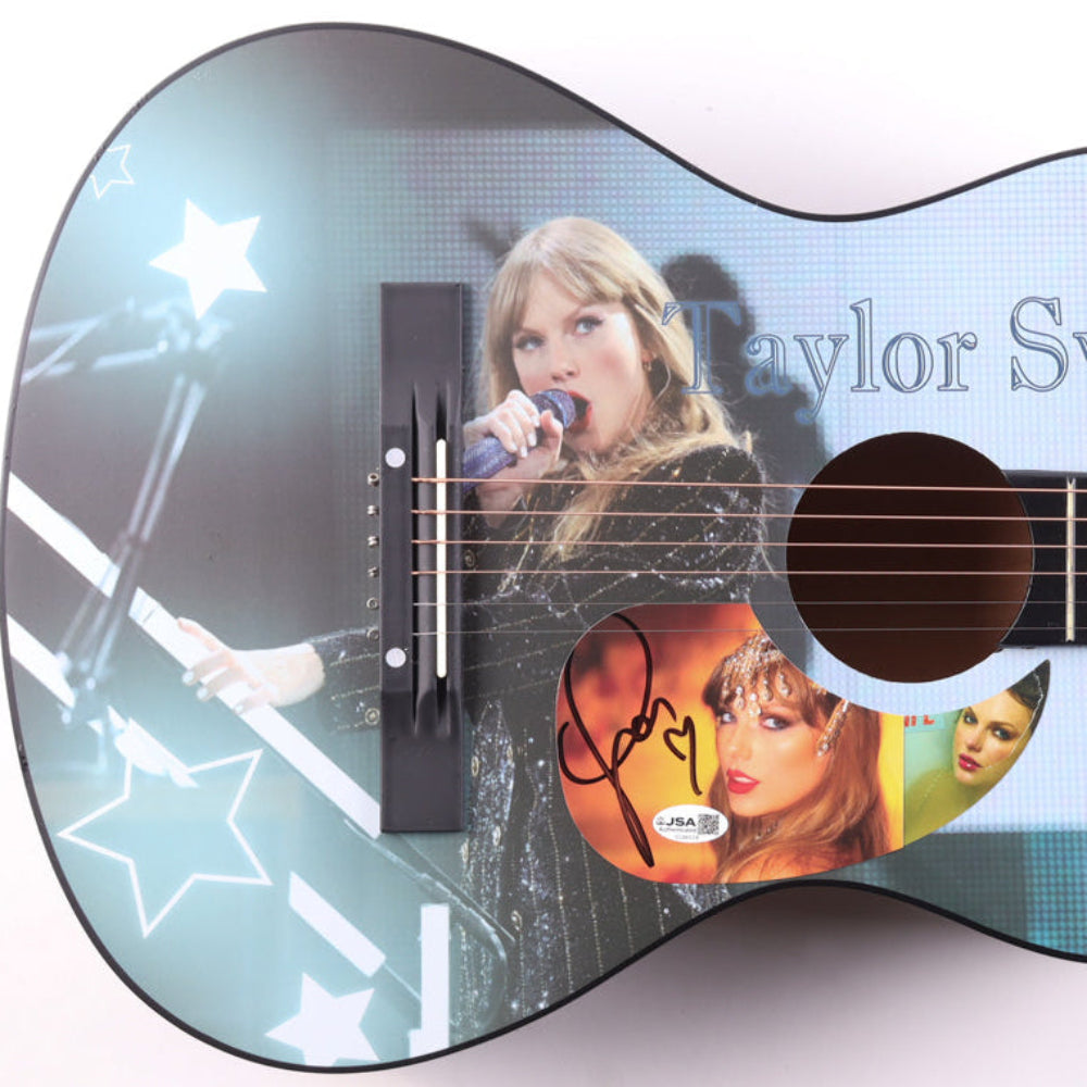 Taylor Swift Signed with a "Heart" Acoustic Guitar with "TLOAS" Insert Pickguard (JSA)