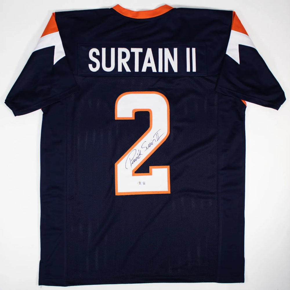Patrick Surtain II Signed Dark Blue Broncos Jersey (Beckett Witness)