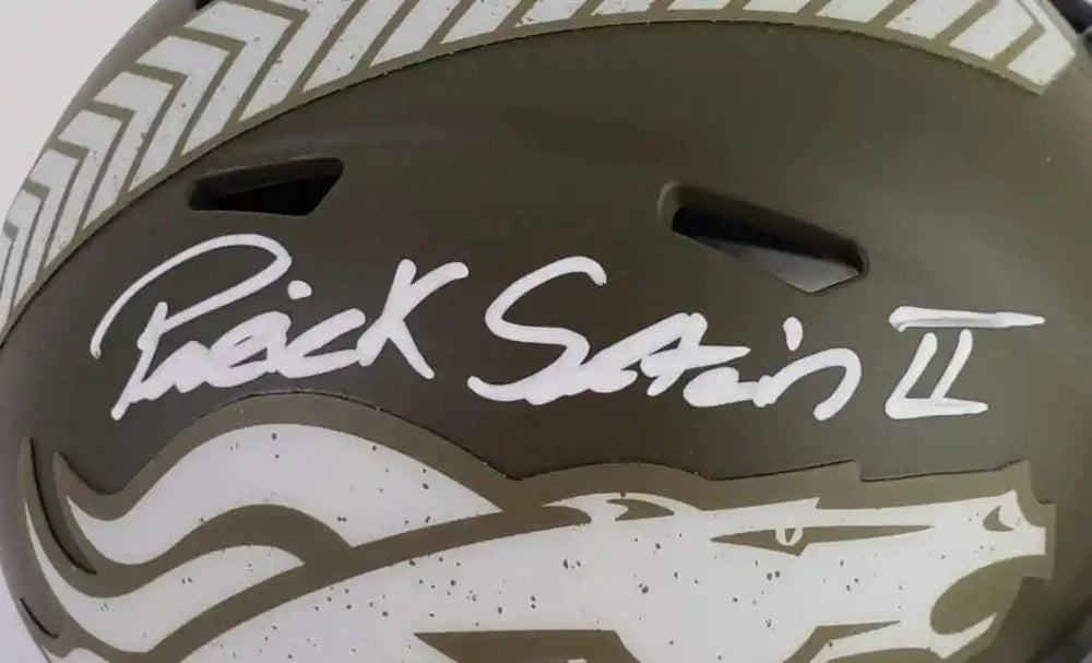 Patrick Surtain II Signed Denver Broncos Salute To Service Mini Helmet (JSA COA)