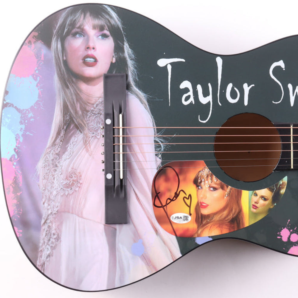 Taylor Swift Signed with a "Heart" Acoustic Guitar with "TLOAS" Insert Pickguard