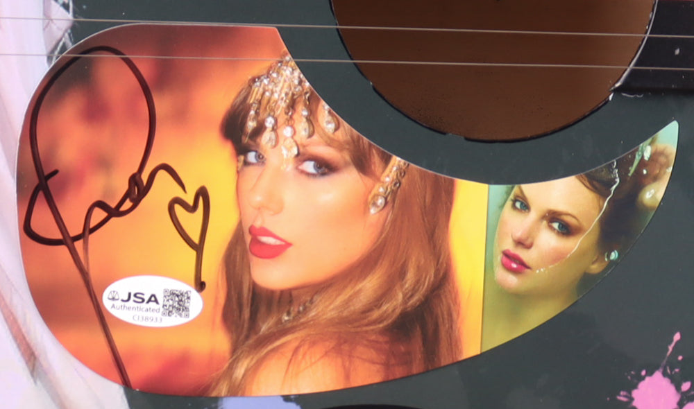 Taylor Swift Signed with a "Heart" Acoustic Guitar with "TLOAS" Insert Pickguard