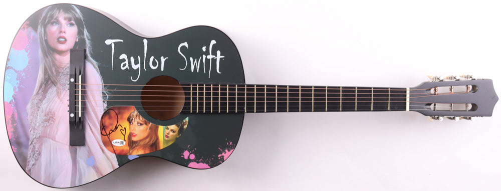 Taylor Swift Signed with a "Heart" Acoustic Guitar with "TLOAS" Insert Pickguard
