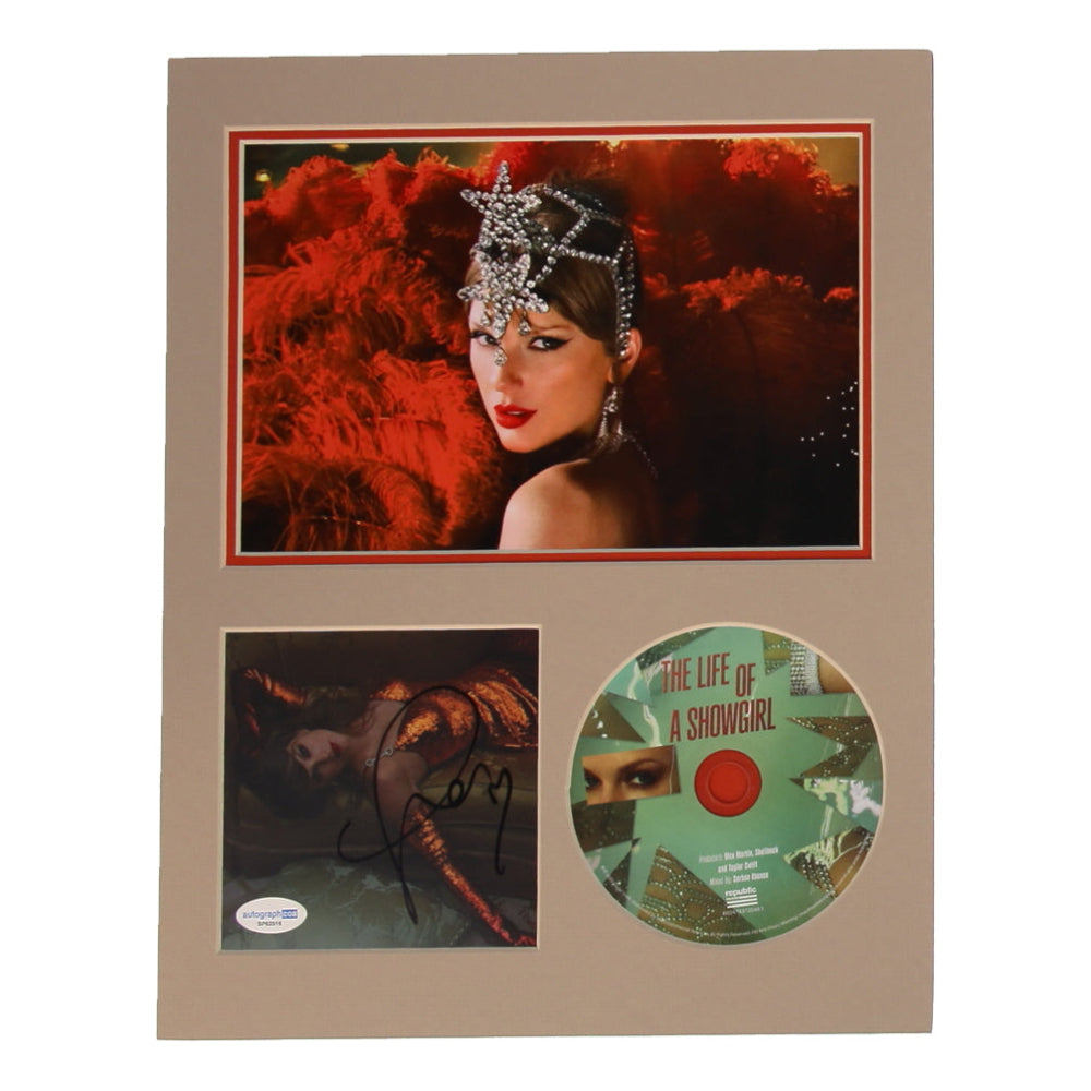 Taylor Swift Signed "The Life of a Showgirl" 11x14 Matted CD Insert Display (ACOA)