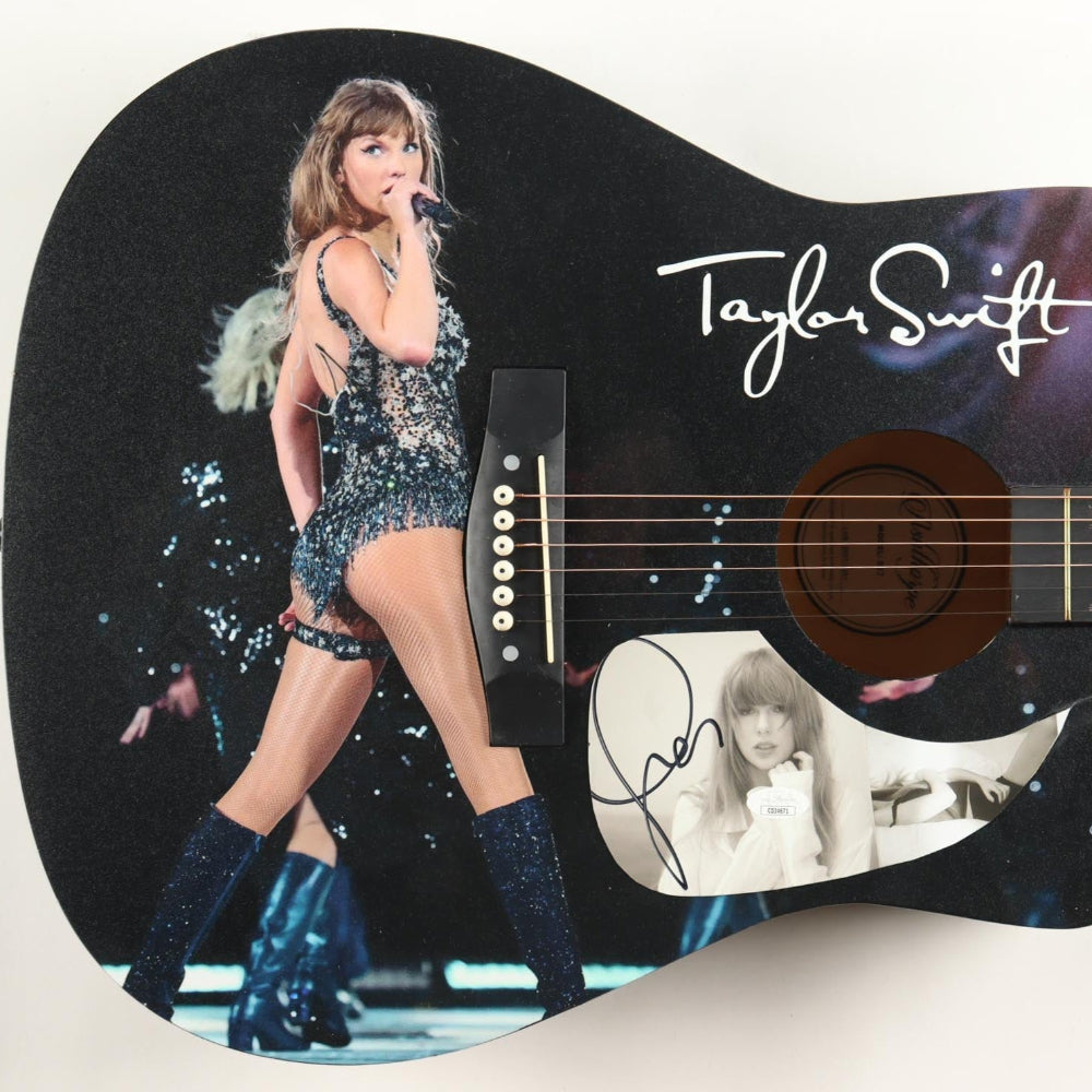 Taylor Swift Signed Ashthorpe 38" Black "Eras Tour" Acoustic Guitar (JSA)