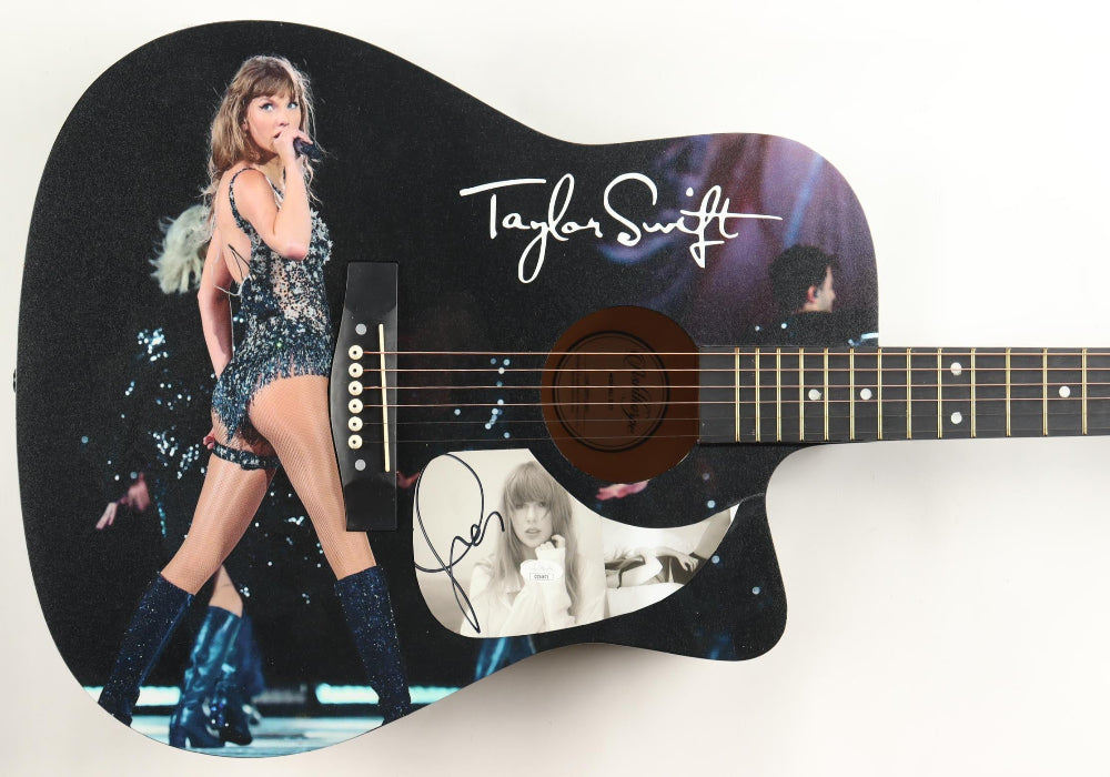 Taylor Swift Signed Ashthorpe 38" Black "Eras Tour" Acoustic Guitar (JSA)