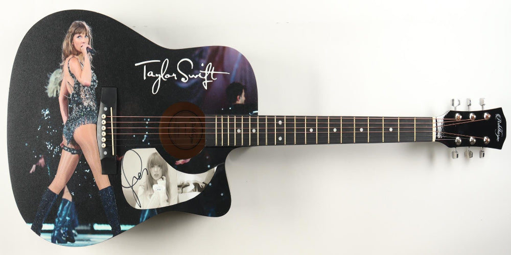 Taylor Swift Signed Ashthorpe 38" Black "Eras Tour" Acoustic Guitar (JSA)