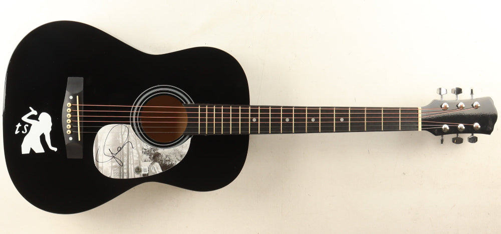 Taylor Swift Signed 38" Black "Folklore" Acoustic Guitar with TS Logo (Beckett LOA)