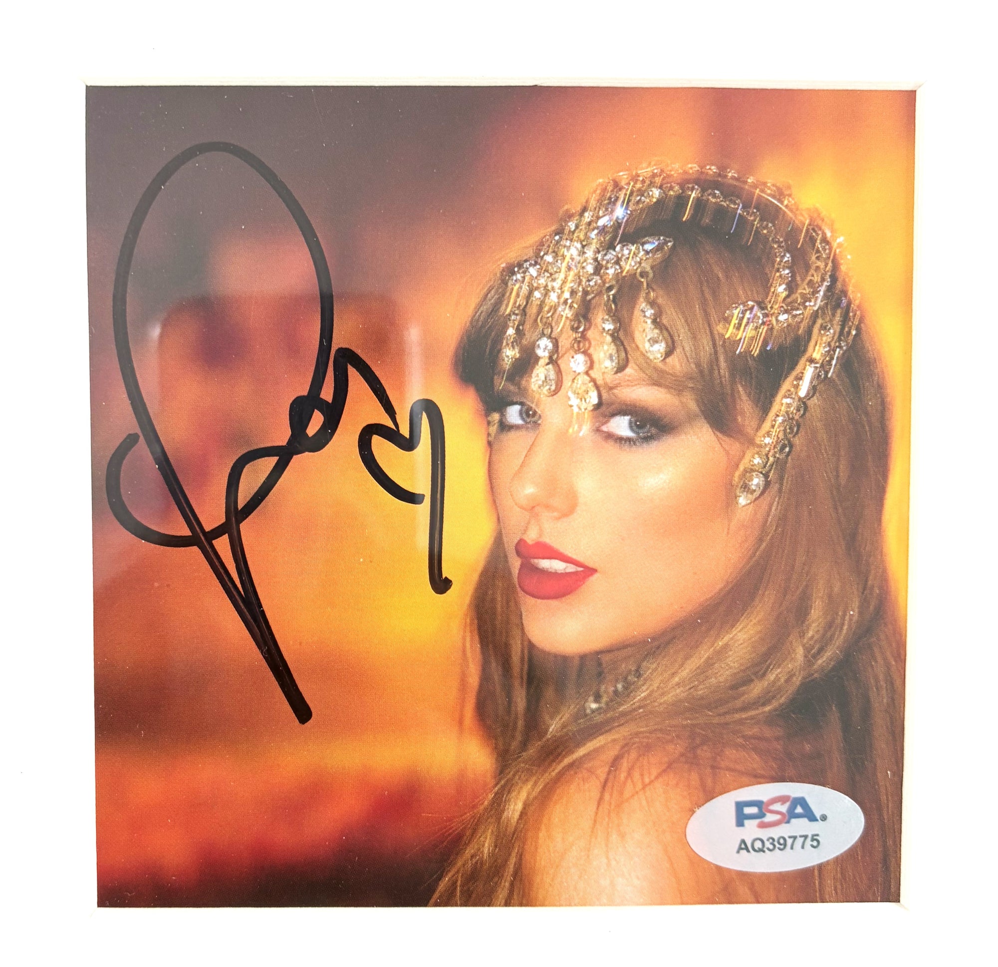 Taylor Swift Signed "The Life of a Showgirl" Horizontal Framed CD Insert Display (1) (PSA)
