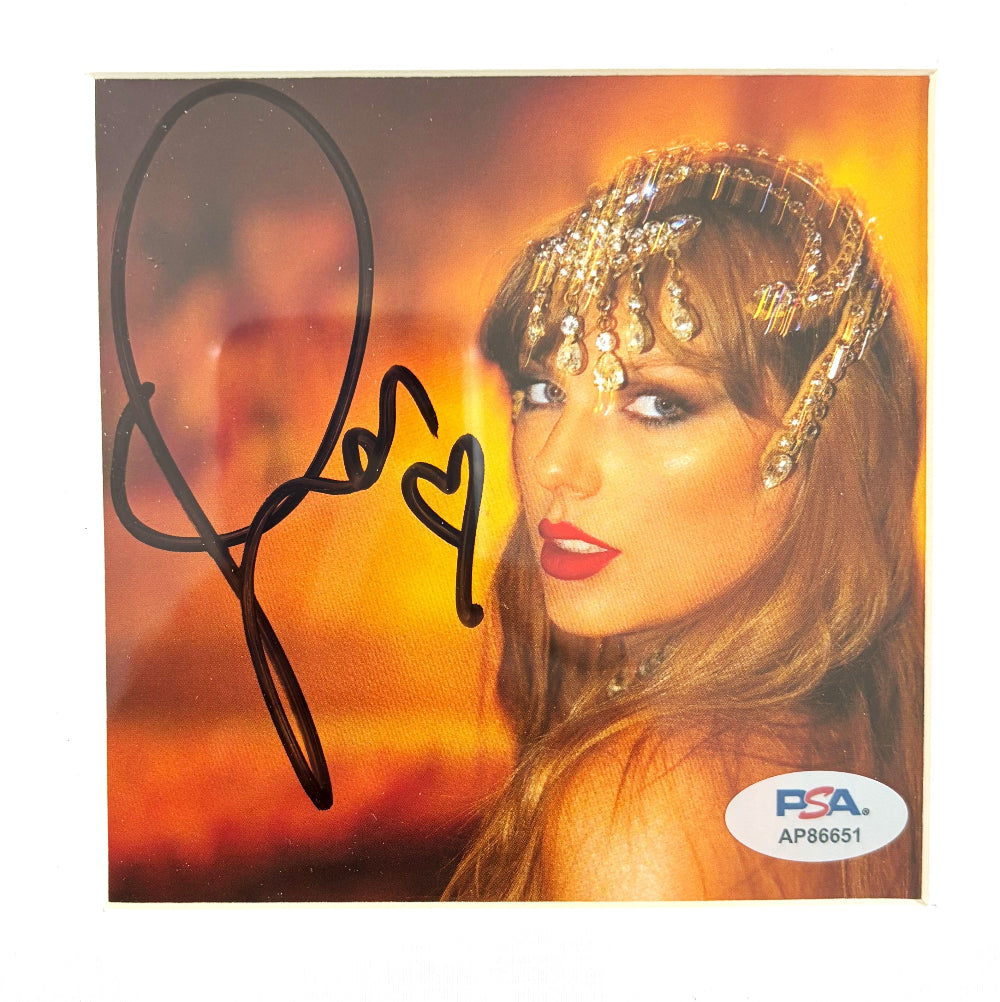 Taylor Swift Signed "The Life of a Showgirl" Horizontal Framed CD Insert Display (2) (PSA)