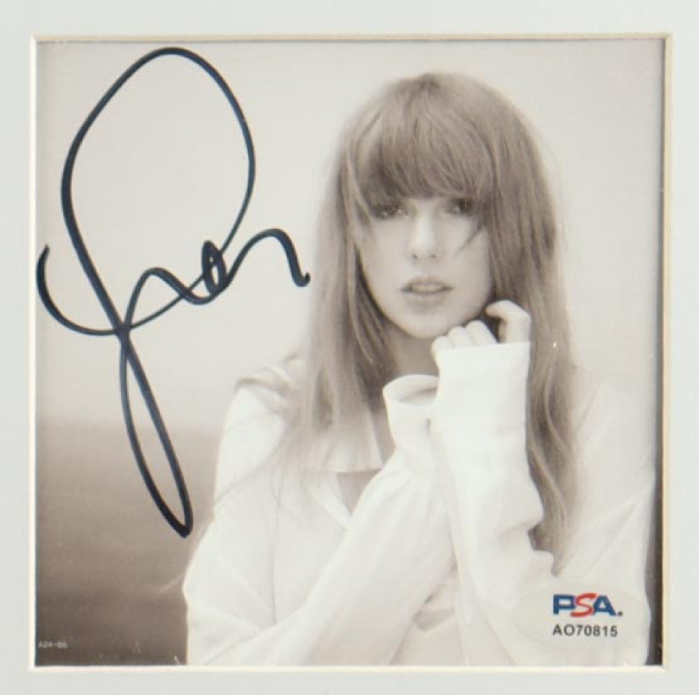 Taylor Swift Signed Framed "The Tortured Poets Department" CD Album Insert Display With Disc (PSA)(9)