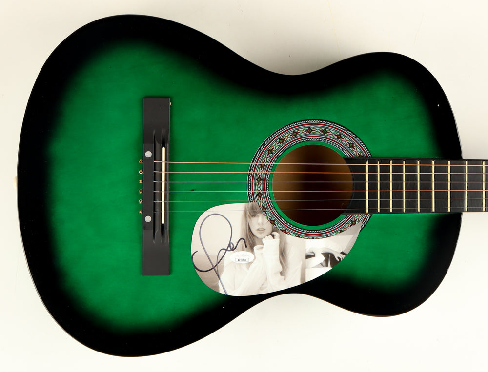 Taylor Swift Signed 38" Dark Green Acoustic Guitar (JSA)