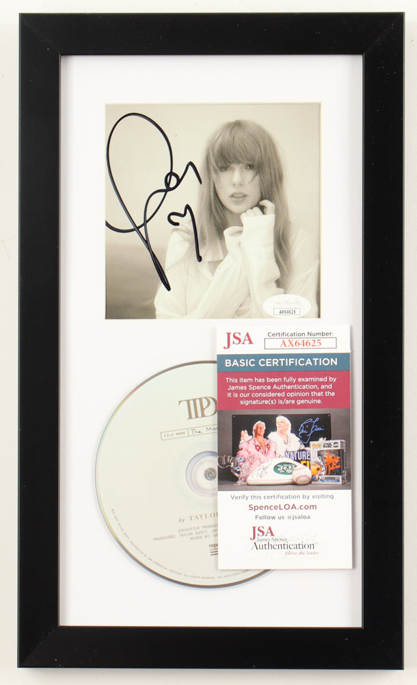 Taylor Swift Signed with a "Heart" "Tortured Poets Department" CD Insert Display with Disc (JSA)