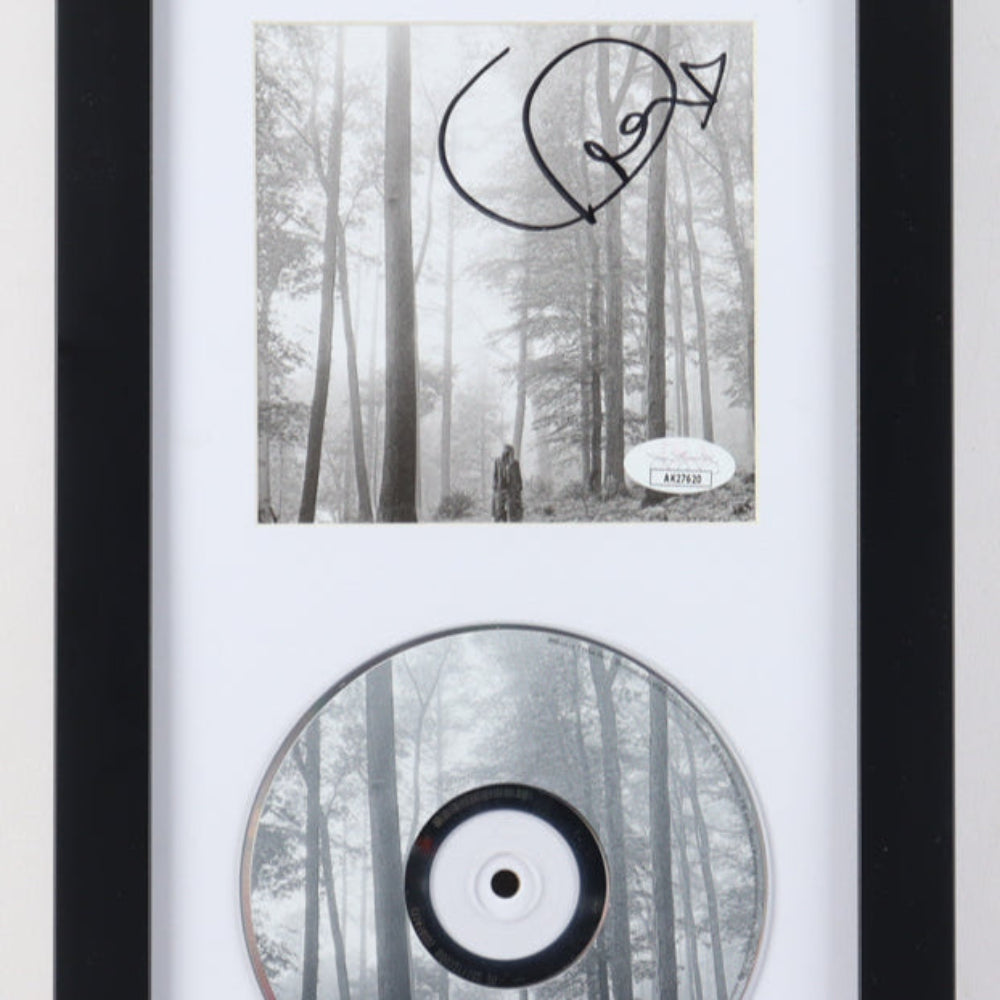 Taylor Swift Signed Framed "Folklore" CD Album Cover Display With Disc (JSA)