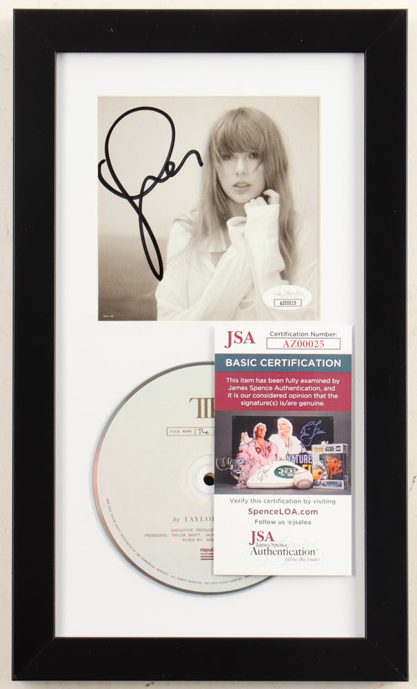Taylor Swift Signed Framed &quot;The Tortured Poets Department&quot; CD Album Insert Display With Disc (JSA)(7)