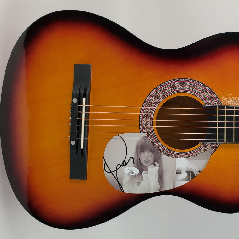 Taylor Swift Signed Orange Acoustic Guitar (JSA Hologram)(1)