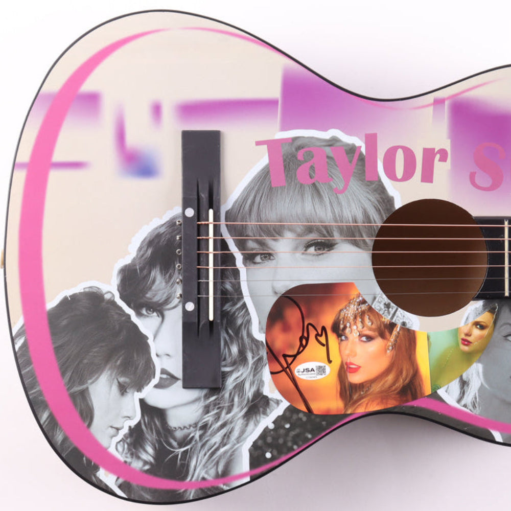 Taylor Swift Signed with a "Heart" Acoustic Guitar with "TLOAS" Insert Pickguard (JSA)