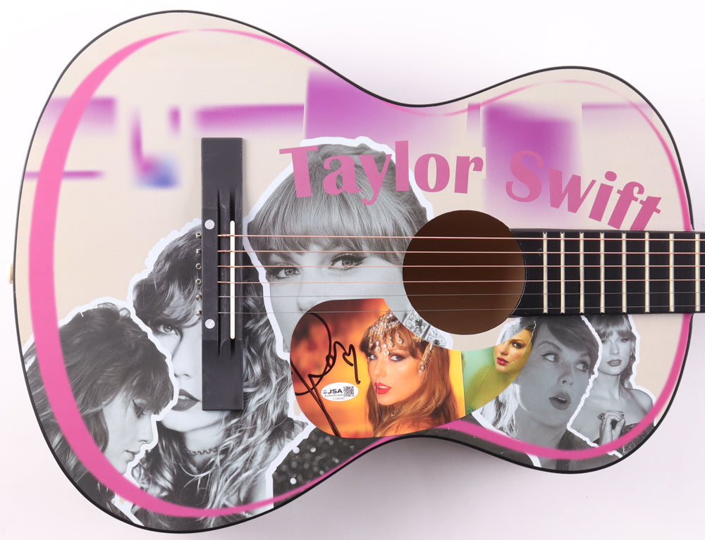Taylor Swift Signed with a "Heart" Acoustic Guitar with "TLOAS" Insert Pickguard (JSA)