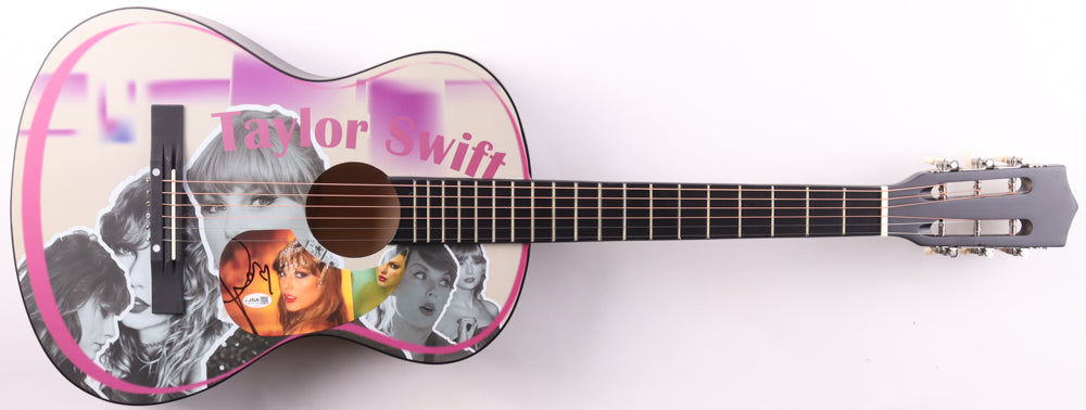 Taylor Swift Signed with a "Heart" Acoustic Guitar with "TLOAS" Insert Pickguard (JSA)