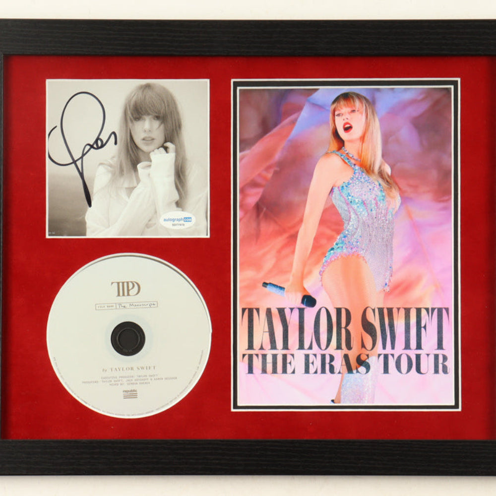 Taylor Swift Signed Framed "The Tortured Poets Department" CD Album Insert Display With Disc (ACOA)
