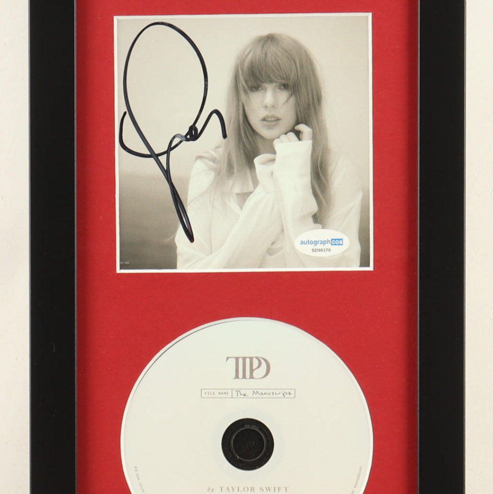 Taylor Swift Signed "The Tortured Poets Department" Framed CD Insert Display (ACOA)