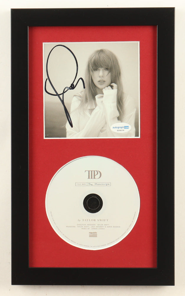 Taylor Swift Signed "The Tortured Poets Department" Framed CD Insert Display (ACOA)