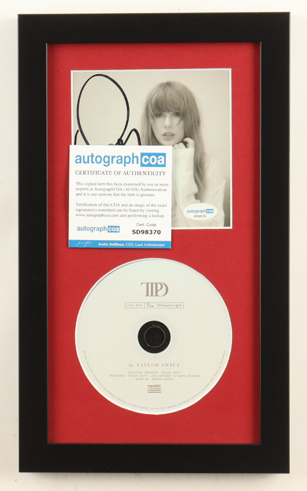 Taylor Swift Signed "The Tortured Poets Department" Framed CD Insert Display (ACOA)