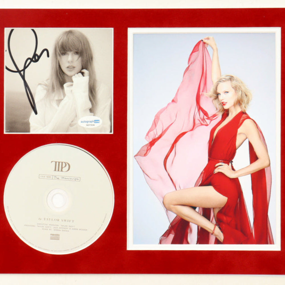 Taylor Swift Signed "The Tortured Poets Department" 11x14 Matted CD Insert Display (ACOA)