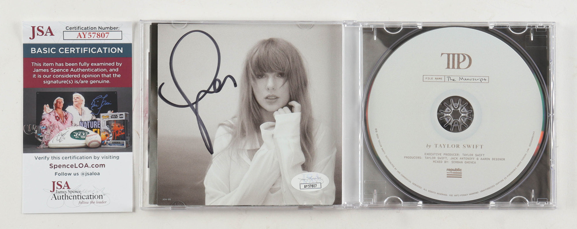 Taylor Swift Signed &quot;The Tortured Poets Department&quot; CD Insert With Case &amp; Disc(1)