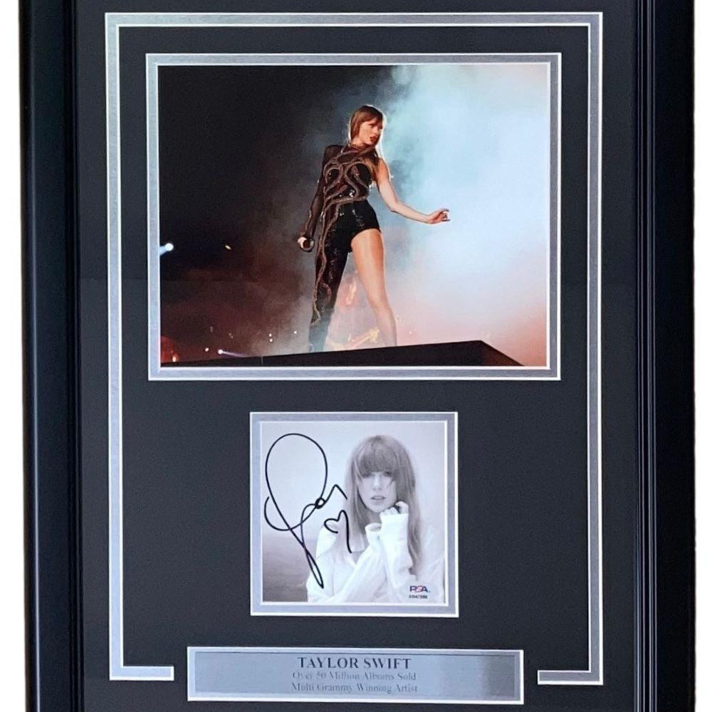 Taylor Swift Signed with a "Heart" Framed "The Tortured Poets Department" CD Album Insert Display (PSA)