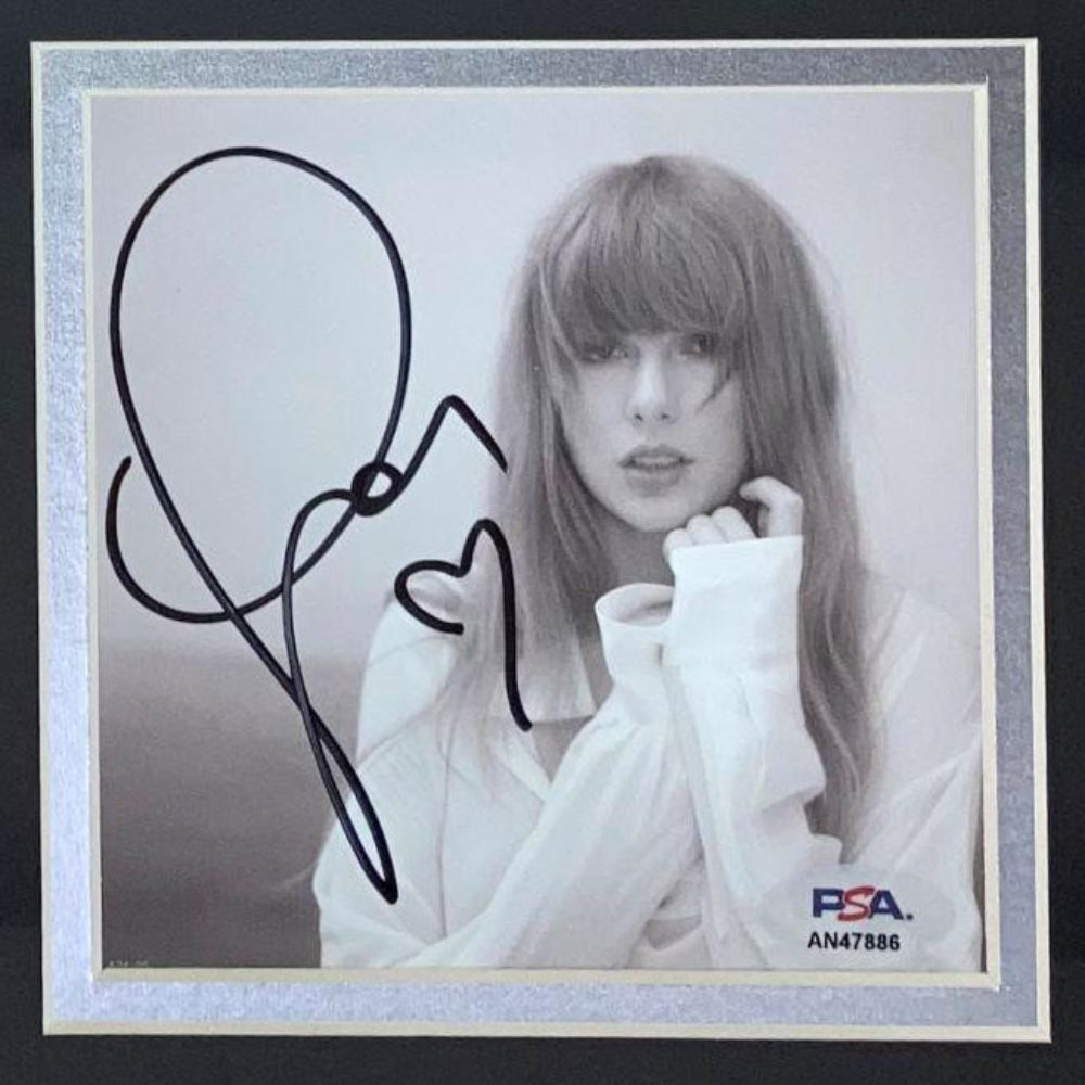 Taylor Swift Signed with a "Heart" Framed "The Tortured Poets Department" CD Album Insert Display (PSA)
