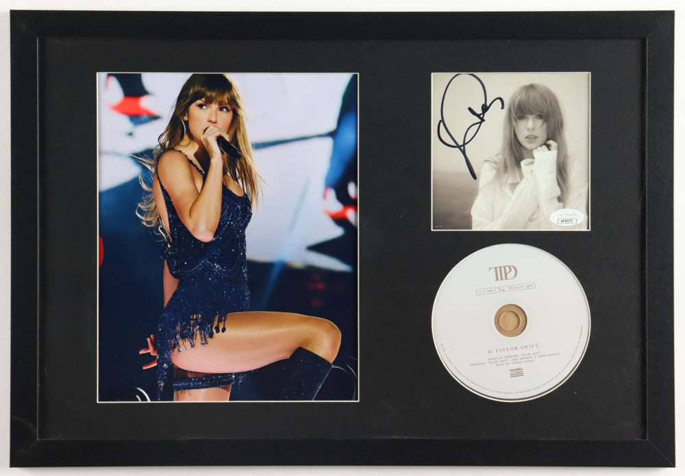 Taylor Swift Signed &quot;The Tortured Poets Department&quot; CD Album Insert Display With Disc (JSA)(10)