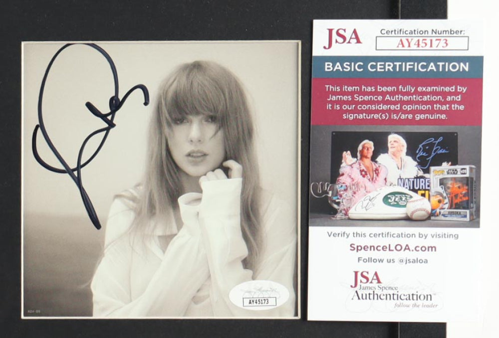 Taylor Swift Signed &quot;The Tortured Poets Department&quot; CD Album Insert Display With Disc (JSA)(10)