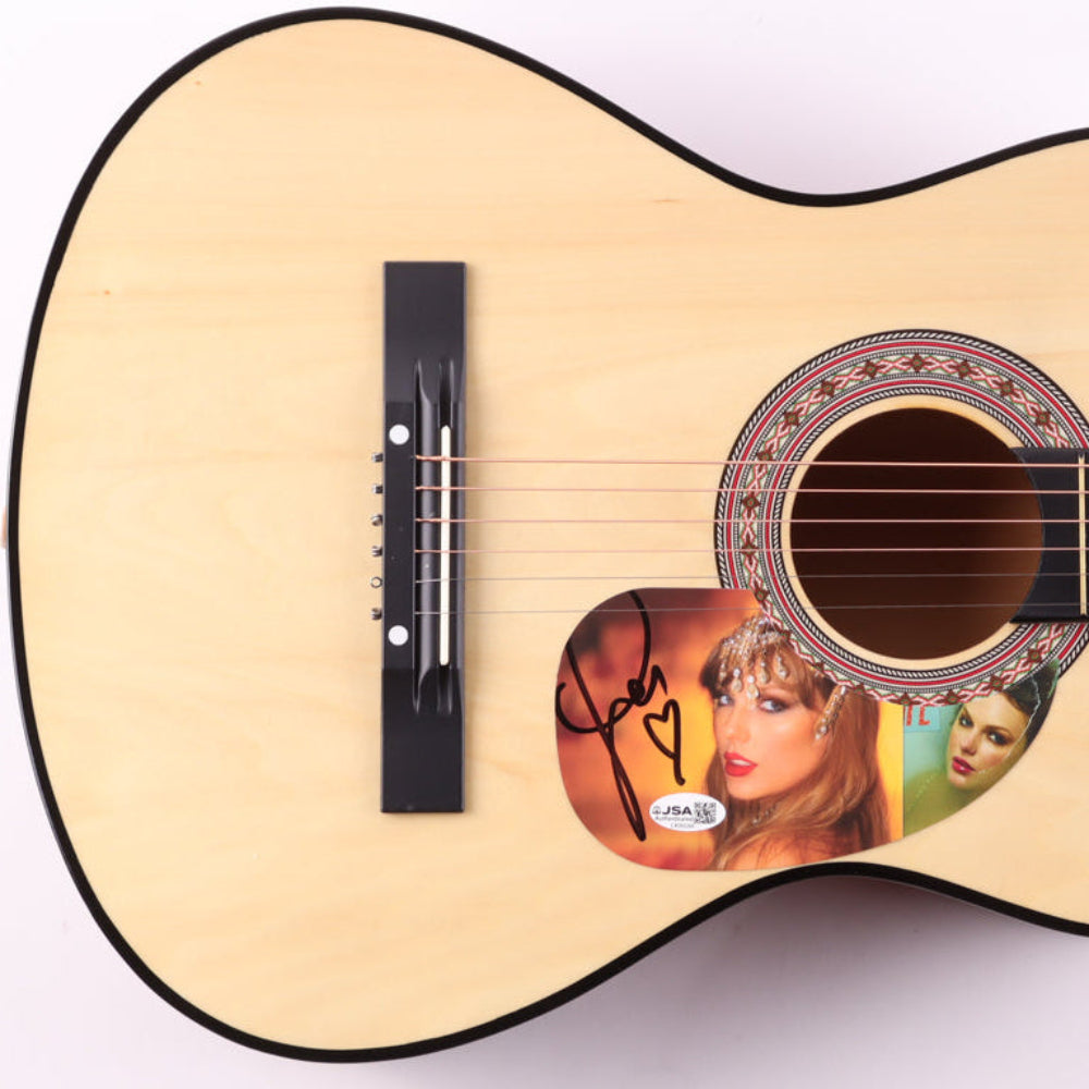 Taylor Swift Signed Blonde Acoustic Guitar with "TLOAS" Insert Pickguard (JSA)