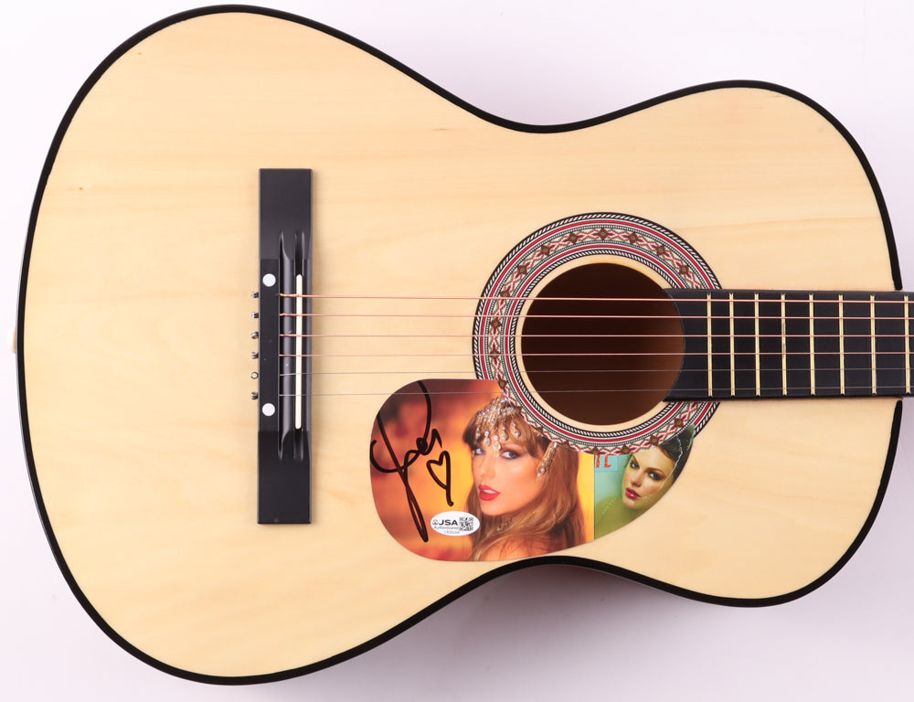 Taylor Swift Signed Blonde Acoustic Guitar with "TLOAS" Insert Pickguard (JSA)