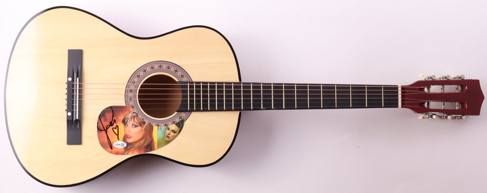 Taylor Swift Signed Blonde Acoustic Guitar with "TLOAS" Insert Pickguard (JSA)