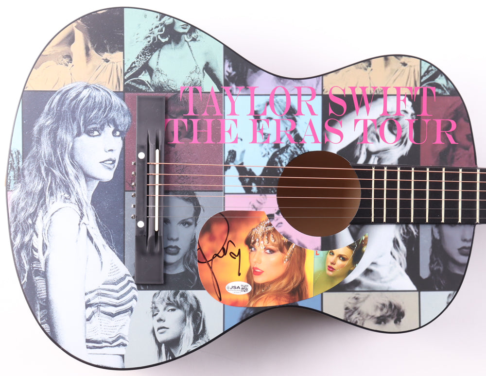 Taylor Swift Signed with a "Heart" "Eras Tour" Acoustic Guitar with "TLOAS" Insert Pickguard