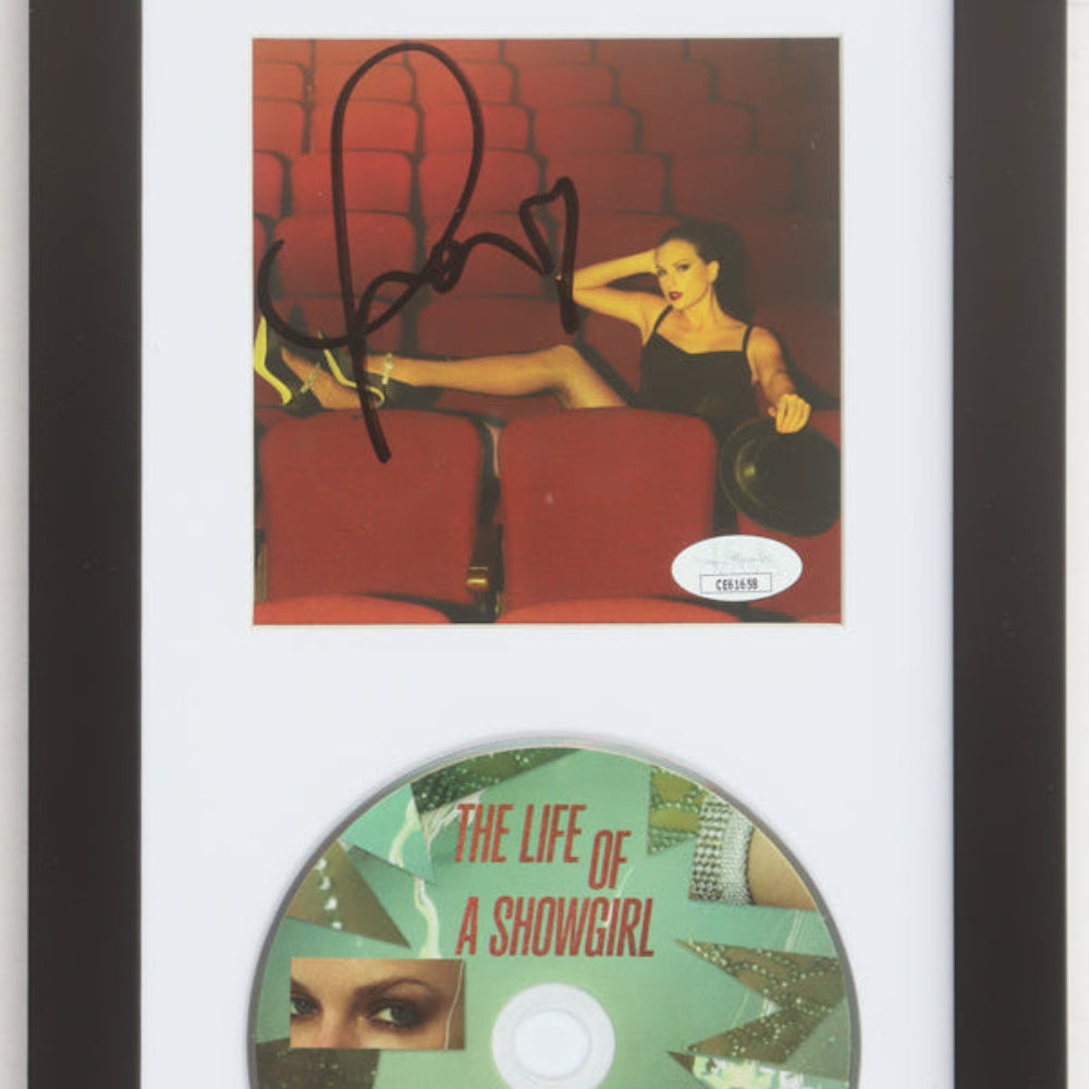 Taylor Swift Signed "The Life of a Showgirl" Framed CD Insert Display (2)(JSA)