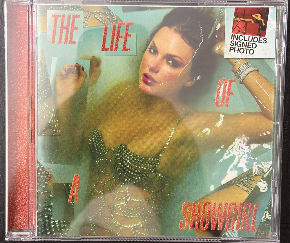 Taylor Swift Signed &quot;The Life of a Showgirl&quot; CD Insert with Case &amp; Disc (2)