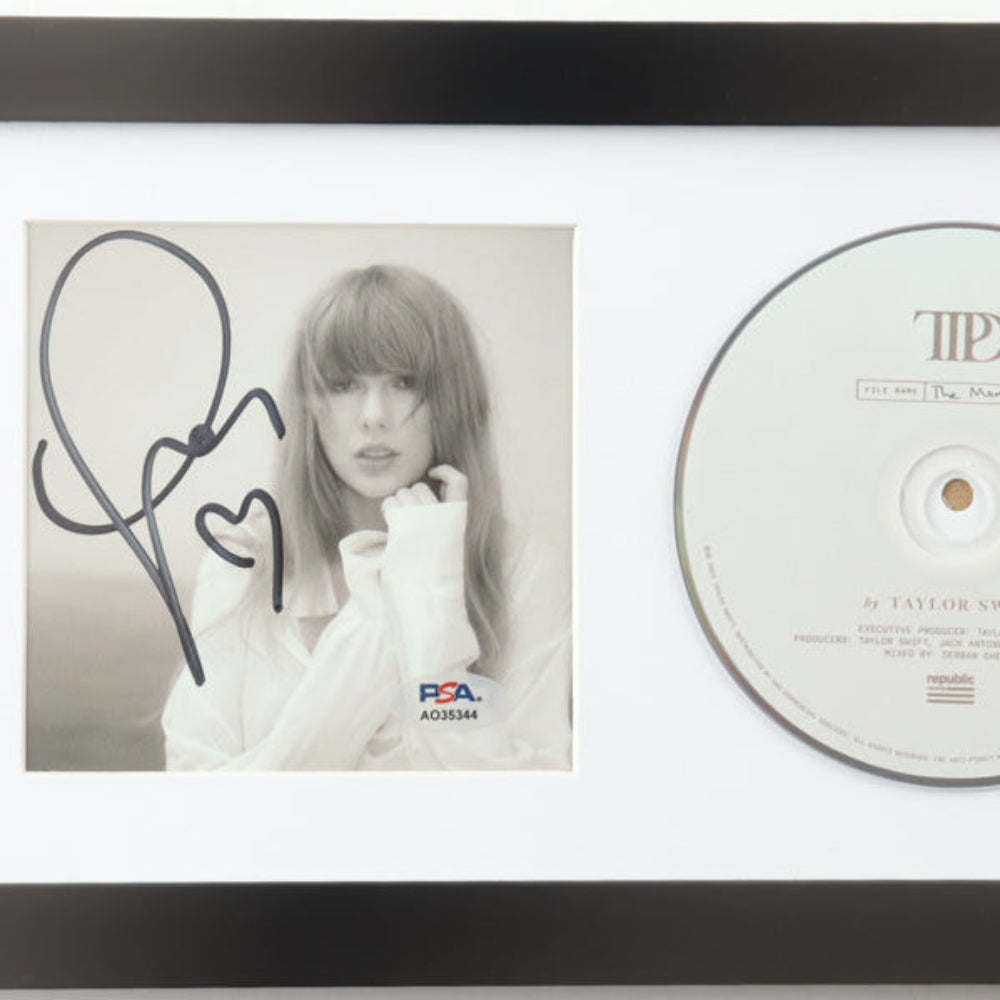 Taylor Swift Signed with a "Heart" "Tortured Poets Department" CD Insert Display with Disc (PSA)