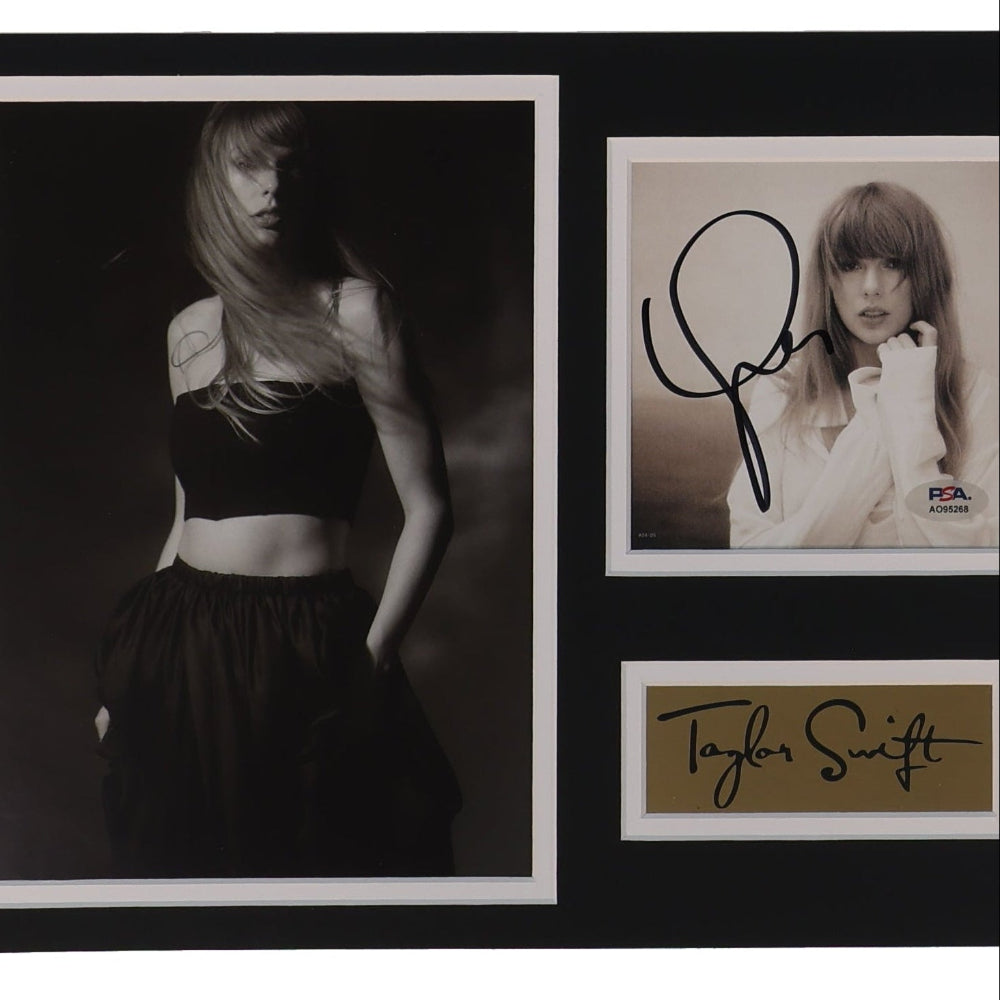 Taylor Swift Signed "The Tortured Poets Department" 11x14 Matted CD Insert Display (PSA)