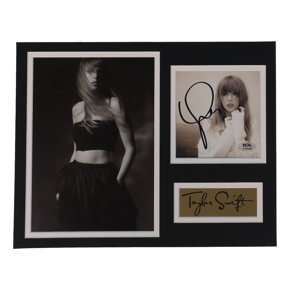 Taylor Swift Signed "The Tortured Poets Department" 11x14 Matted CD Insert Display (PSA)